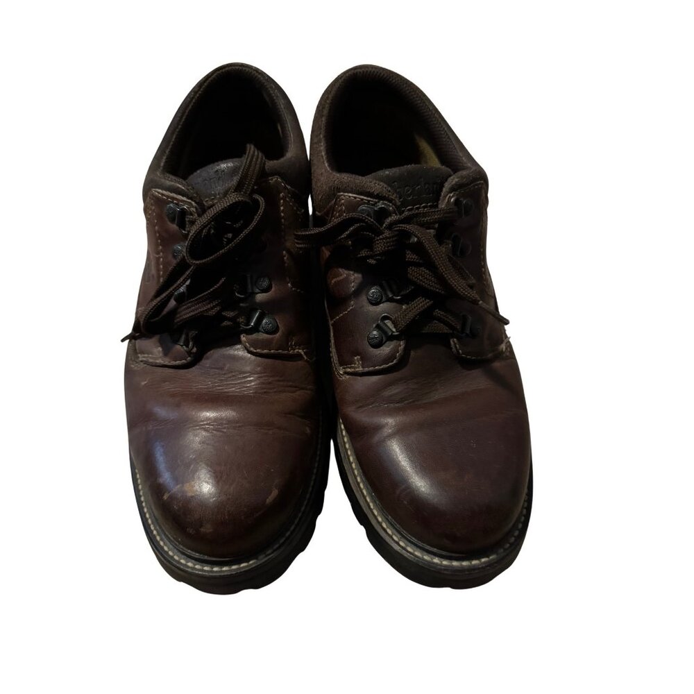 Timberland Mens Brown Leather Shoes Size 11M Durable Rubber Sole